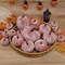 16Pcs Pink Fake Foam Pumpkins Decorating Velvet Fabric Pumpkin